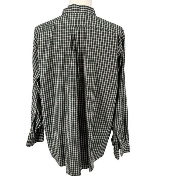 L.L. Bean Classic Green Plaid Button-Down Shirt Sz XL Traditional Fit EUC - Picture 6 of 13